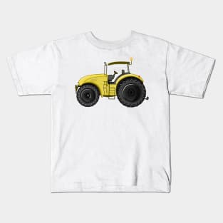 Yellow tractor Kids T-Shirt